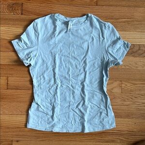 Skims Size L Light Blue Crew Neck T-Shirt